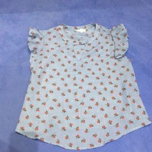 Rose patterned, Striped Shirt